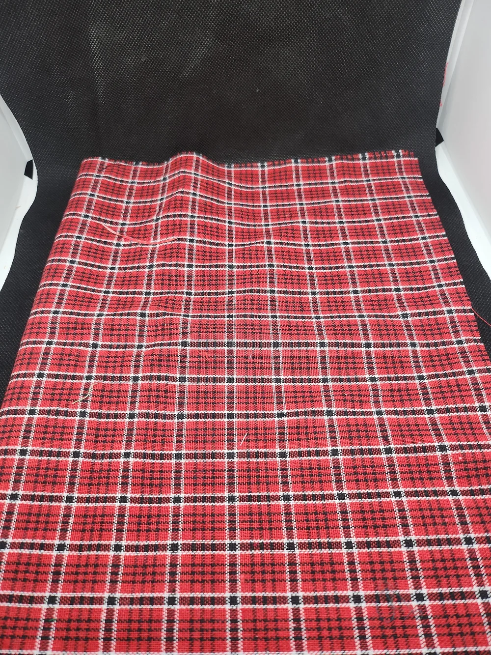 Red Plaid Fabric Roll for Home & Craft Projects 10x16 Inch